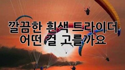 깔끔한 흰색 트라이더, 어떤 걸 고를까요? ✨